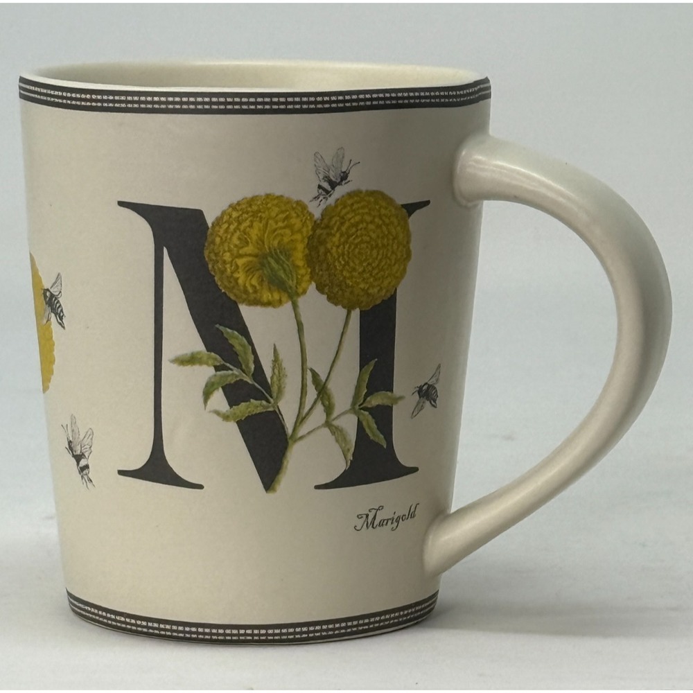 Nicobar‎ Global Monogrammed 'M' Mug Marigold Coffee Tea Cup